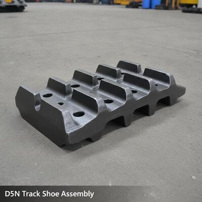 Kwaliteit D5N Caterpillar Bulldozer Track Shoe Assembly Gesmeed 25MnB Staal Single Grouser Design 152.4mm Pitch Onderstel fabriek